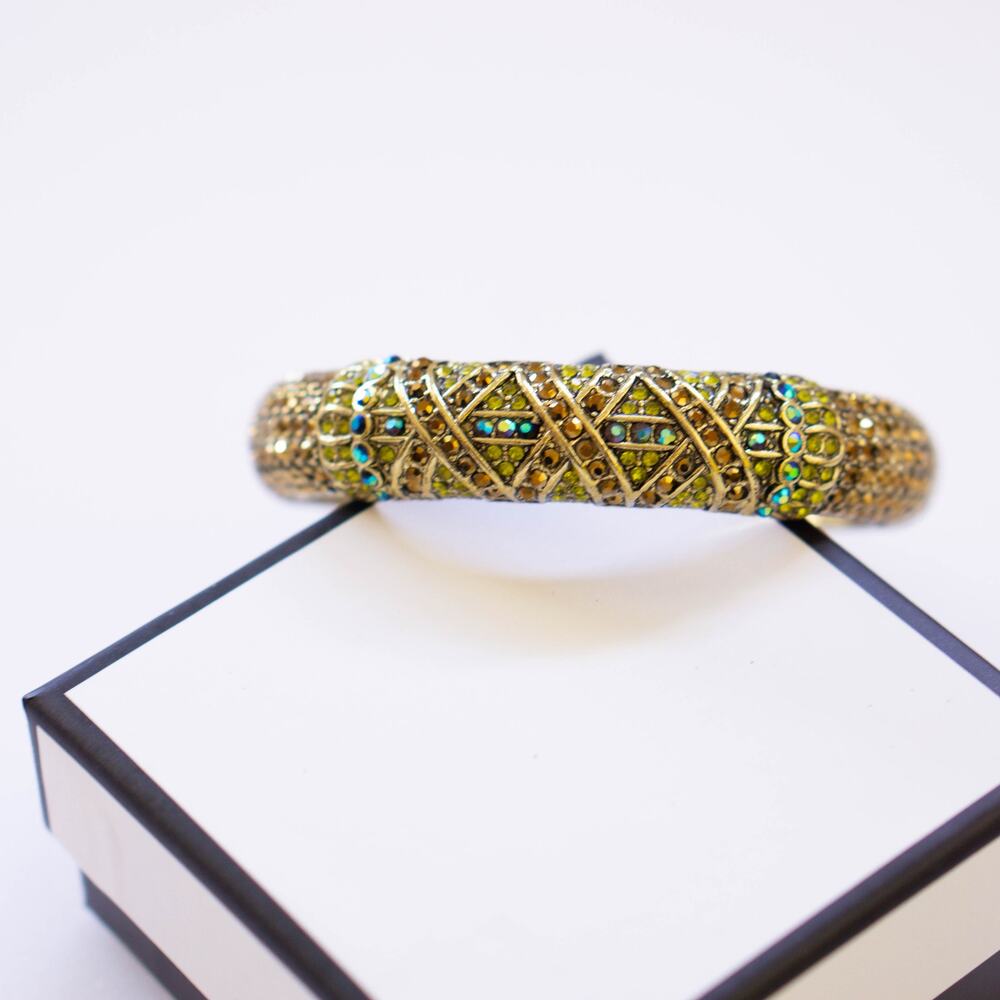 HEIDI DAUS Triple Play XCeptional Bangle Bracelet Green